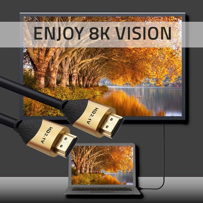 Productafbeelding Qoltec kabel HDMI v2.1 Ultra hoge snelheid 8K | 60Hz | 26AWG | GOUD | 5m (5 m, HDMI)