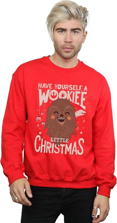Actual product image Star Wars Mens Wookiee Little Christmas Sweatshirt (S)