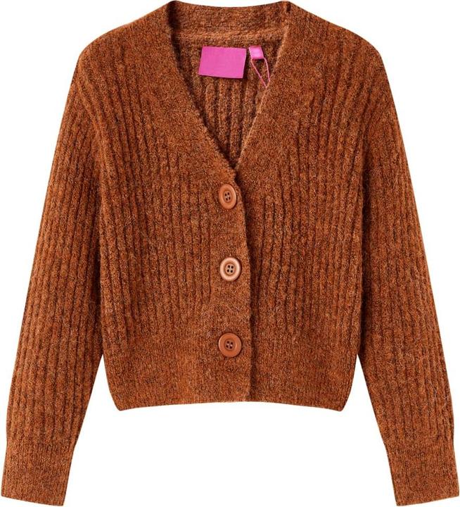 Produktbild VidaXL Kinder-Strickjacke Cognac 140,Material: 17 % Acryl. 63 (140)