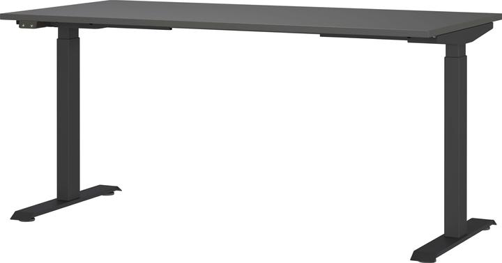 Produktbild Germania JET höhenverstellbarer Schreibtisch grafit rechteckig, T-Fuss-Gestell schwarz 160,0 x 80,0 c (160 x 72 cm)