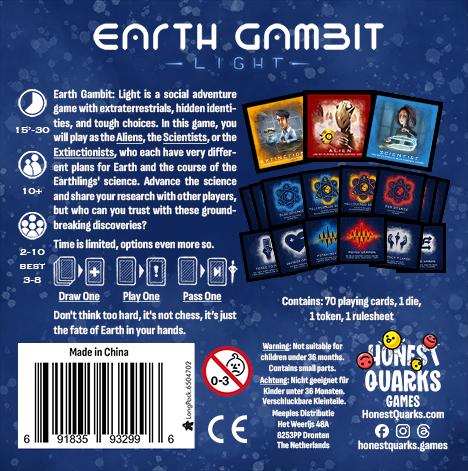 Actual product image Honest Quarks Games Earth Gambit: Light (English)