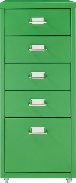 Actual product image En.Casa Rollcontainer Kökar mit 5 Schubladen 69x28x41 cm Apfelgrün (69 x 28 x 41 cm)