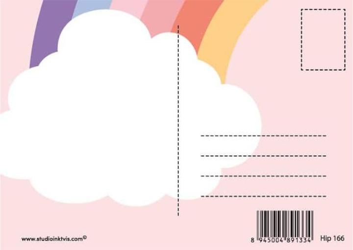 Immagine prodotto Studio Inktvis Cartolina Rainbow Cloud azzurro
