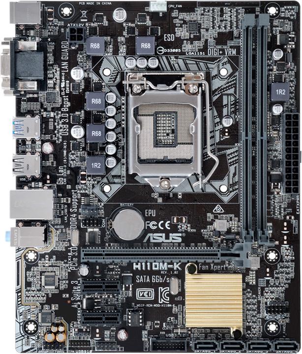 Image du produit ASUS H110m-K (LGA 1151, Intel H110, mATX)