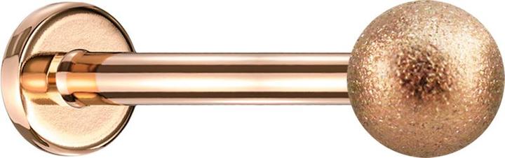 Image du produit Star Piercing Micro Labret rose doré avec boule mouchetée (sans laiton, Acier chirurgical 316L)