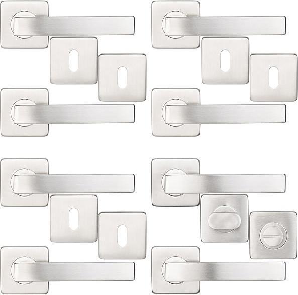 Image du produit AGT Lot de 4 ferrures de porte en acier inoxydable