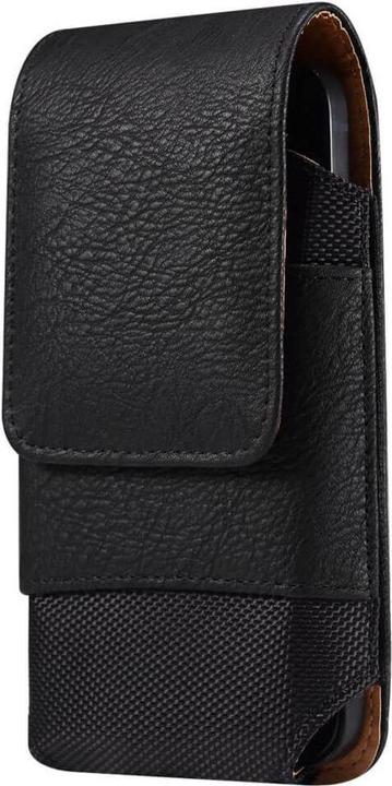 Cover-Discount Nylon - Leder Gurttasche mit Kartenfach schwarz / XL