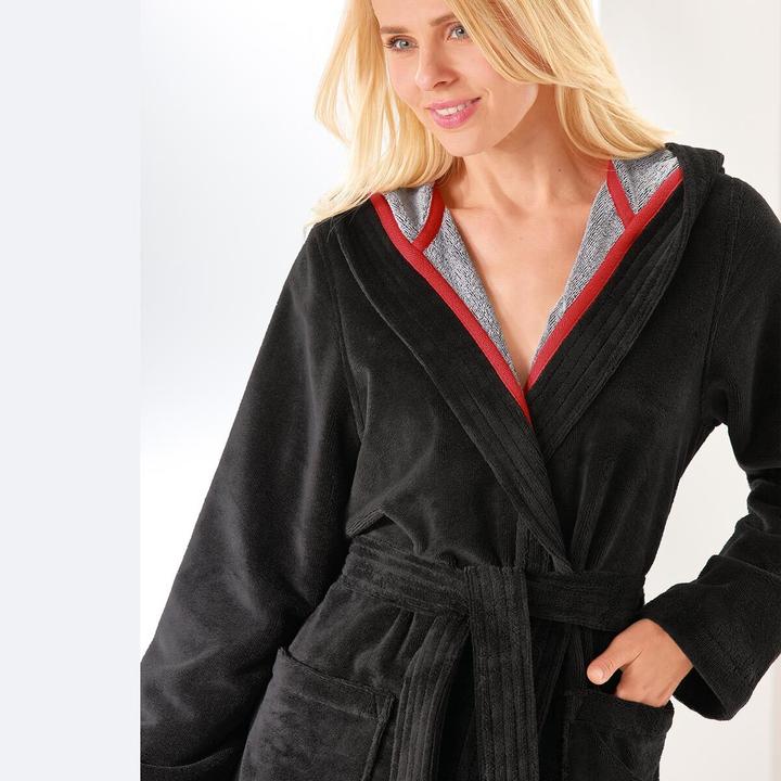 Produktbild Cawö Damen Kapuzenmantel 830 lava (34)