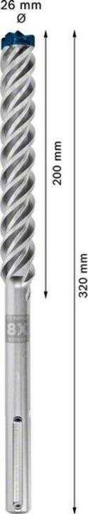 Actual product image Bosch Professional Zubehör EXPERT SDS max-8X hammer drill, 26 x 200 x 320 mm (26 millimetres)