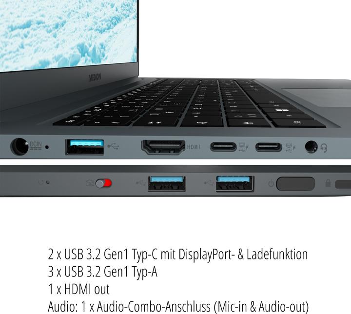 Productafbeelding Medion P17619 Laptop (B-Ware) (NVR SoC, 2 GB)