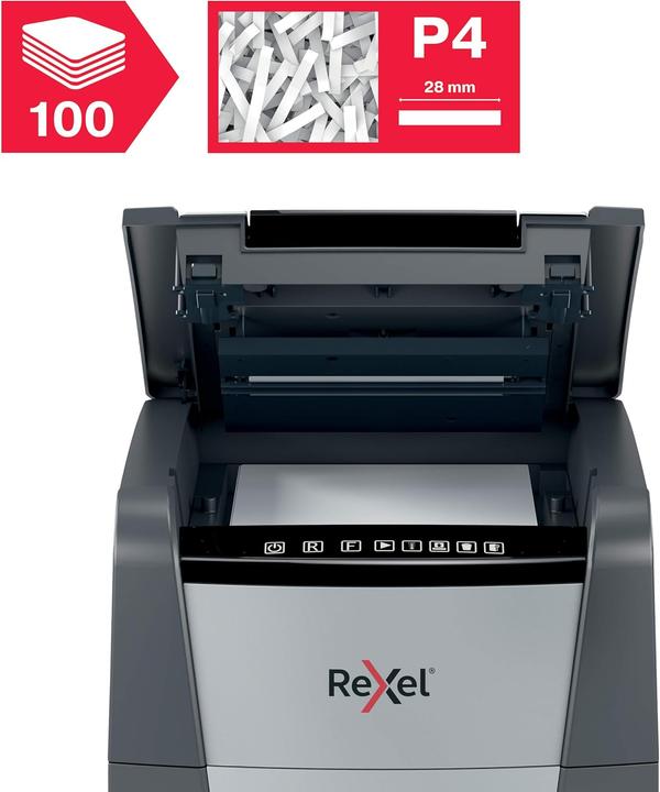 Image du produit Rexel Destructeur de documents Optimum AutoFeed+ 100X Coupe des particules 4 x 28 mm 34 l Nombre de (Coupe de particules)