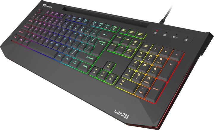 Produktbild Genesis LITH 400 for games, RGB LED backlight, US, Black, with cable (Eng. Int., Kabelgebunden)