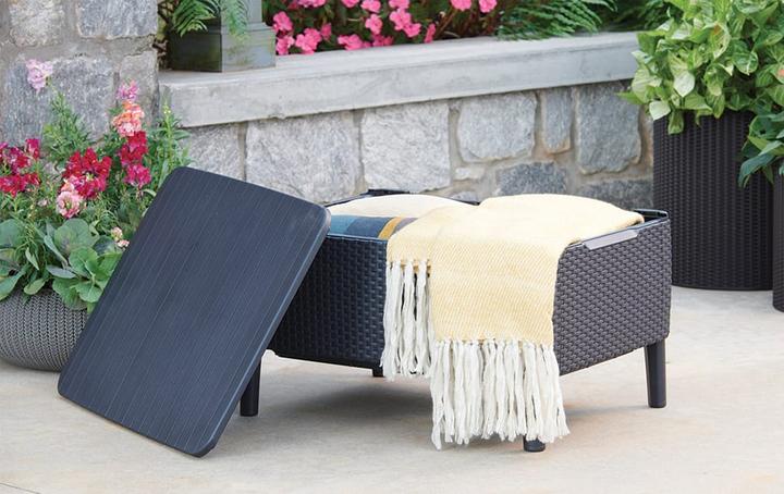 Productafbeelding Allibert Loungeset Salemo, Antraciet, 4 zitplaatsen