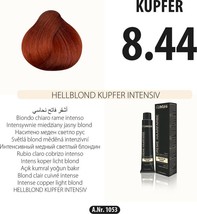 FemMas 8.44) Haarfarbe Kupfer Intensiv 100ml (Kupfer Intensiv 100ml)