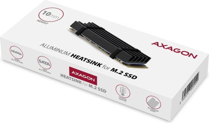 Produktbild Axagon CLR-M2L10 passiver M.2-SSD-Kühlkörper - 2280, 10 mm Höhe, Aluminium