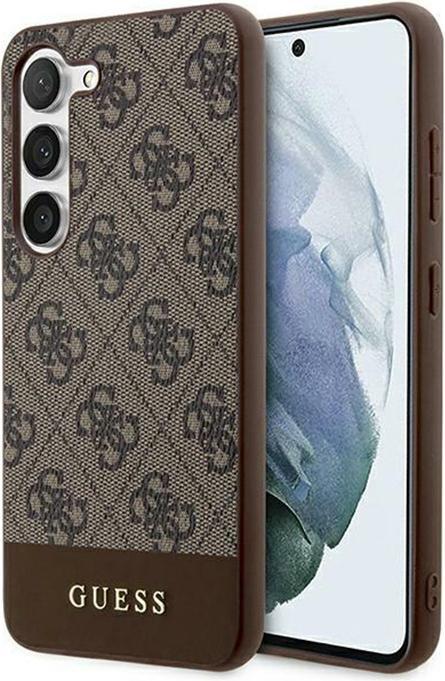 Actual product image Guess case for S24+ S926 GUHCS24MG4GLBR hardcase 4G Stripe Collection brown (Samsung Galaxy S24+)