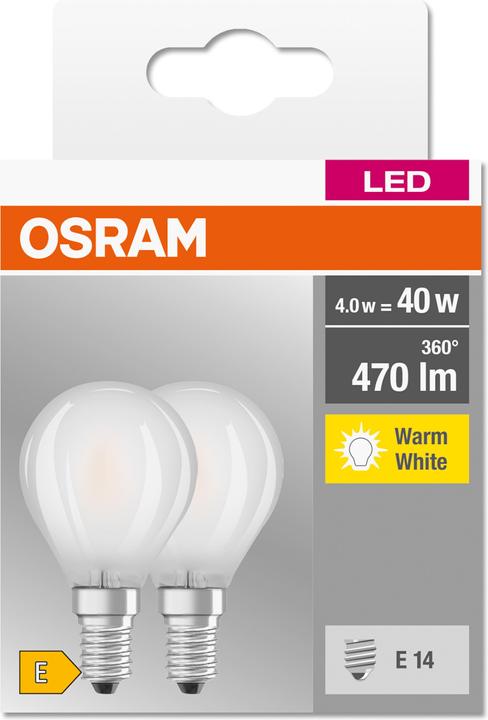 Produktbild Osram Led Base Classic P (E14, 4 W, 470 lm, 2 x, E)