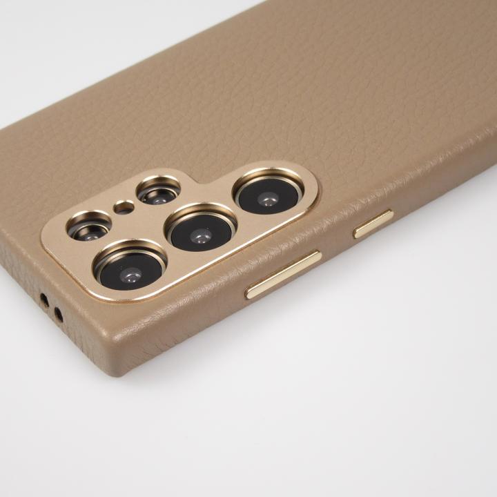 Actual product image PhoneLook Coque Cuir de veau luxe grainé intégral avec boutons métalliques et MagSafe (Samsung Galaxy S24 Ultra)