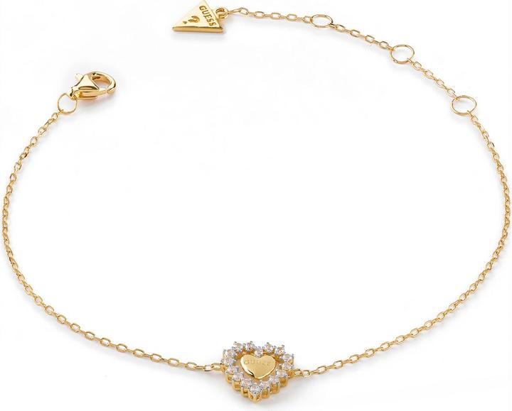 Guess 10MM JARDIN HEART & CRYS BR Armband (18.50 cm, Silber 925)