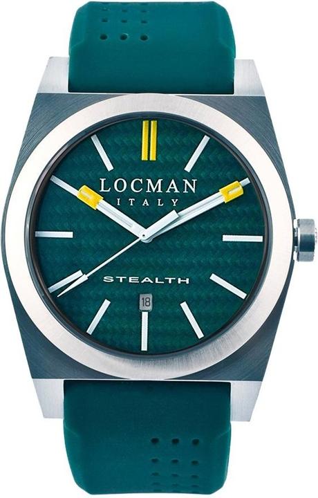 Immagine prodotto Locman Orologio da uomo Stealth Titanio/Acciaio Verde Ref. 0201 (Orologio da polso analogico, 42 mm)