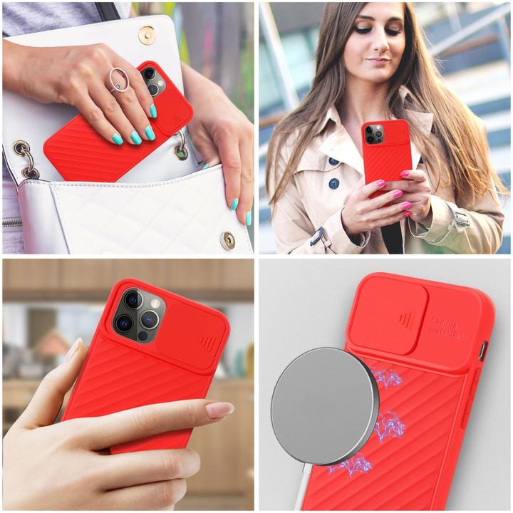 Immagine prodotto Cadorabo Cover in TPU con protezione della fotocamera (Apple iPhone 12 Pro Max)
