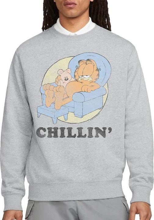 Actual product image Garfield Unisex Adult Chillin Sweatshirt (S)