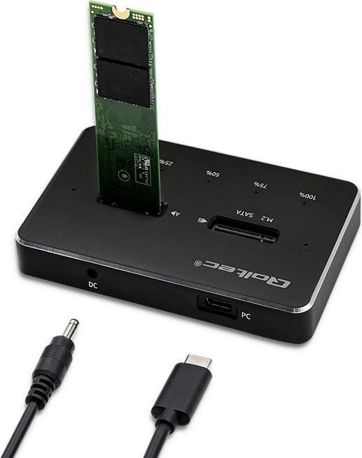 Produktbild Qoltec 50310 Drive docking station (M.2 2280, M.2 22110, M.2 2230, M.2 2260, M.2 2242)