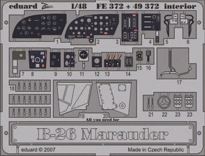 Produktbild Eduard B-26 Marauder interior für Revell/Monogram Bausatz