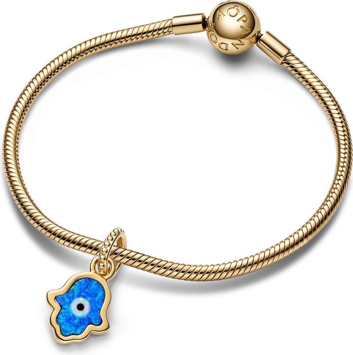 Produktbild Pandora Schillernde Blaue Hand der Fatima Charm (Metall gelbvergoldet)