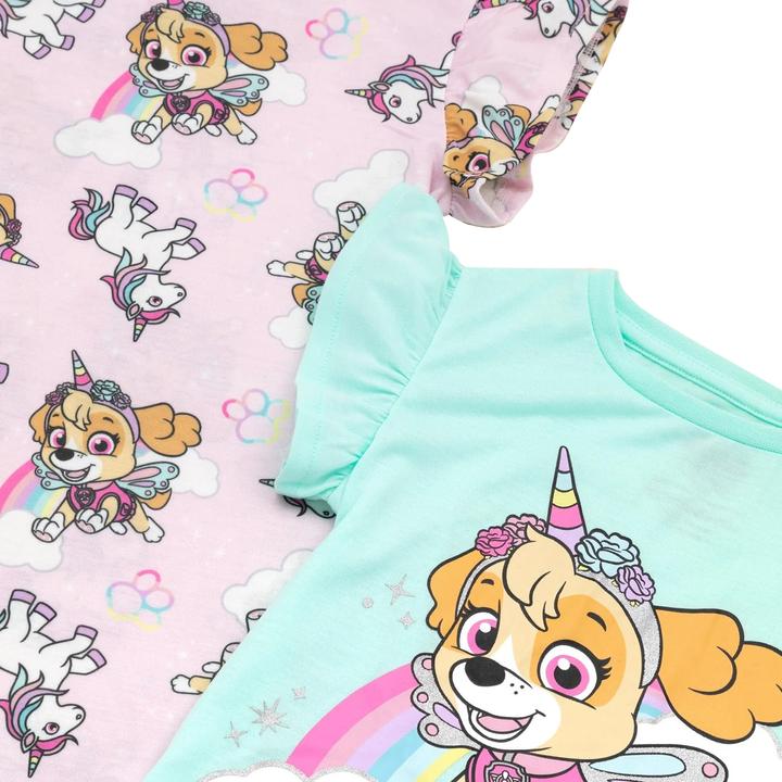 Immagine prodotto Paw Patrol Camicia da notte unicorno Skye per bambine (confezione da 2) (116)