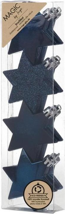 Produktbild Inge’s Glas Christmas Decor Weihnachtsschmuck Stern 8 Stück, Nachtblau (8 -teilig)