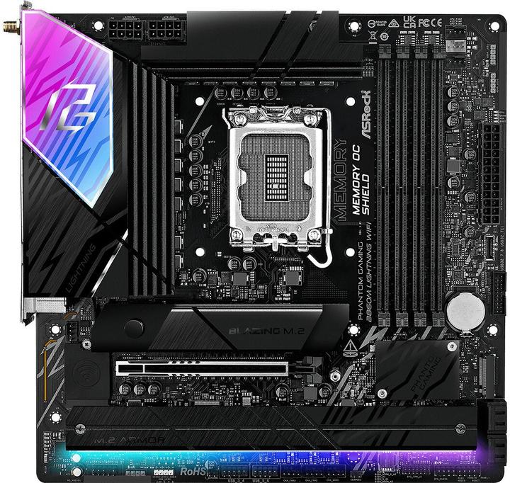 Image du produit AsRock B860M Lightning WiFi DDR5 Intel S retail (LGA 1851, Intel B860, mATX)