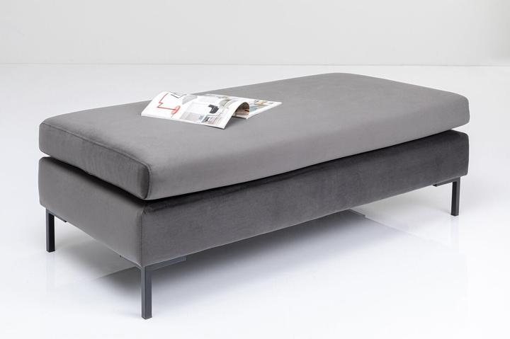 Image du produit Kare Design Tabouret Gianni Velvet Gris Noir (130 cm)
