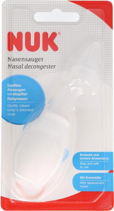 NUK Nasal aspirator, for gentle and safe suctioning of snuffy baby noses
