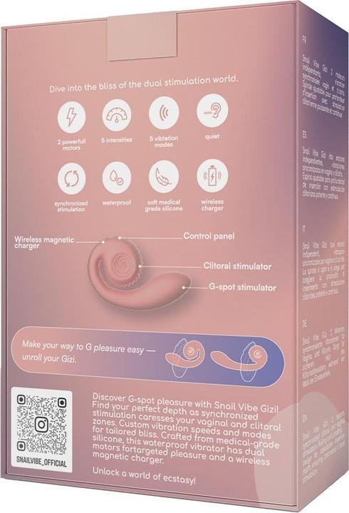 Productafbeelding Snail Vibe Gizi vibrator - Perzikroze