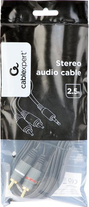 Image du produit Gembird CableXpert 3.5 mm stéréo plug to 2*RCA plugs 2.5m plaqué or CCA-352-2.5M (2.50 m)