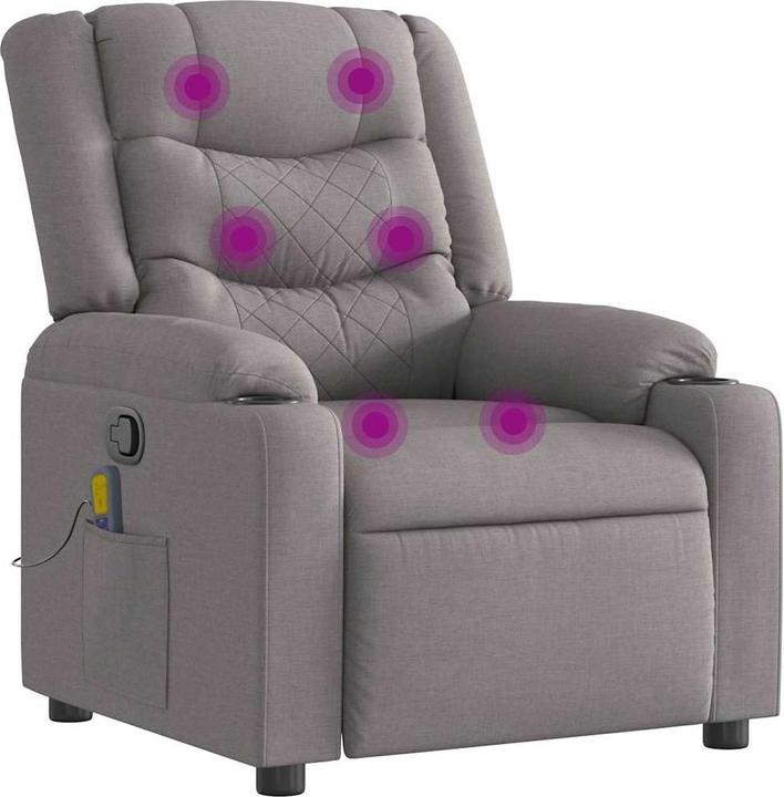 Immagine prodotto VidaXL Sedia da massaggio in tessuto grigio