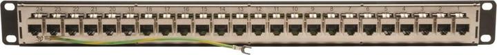 Actual product image Eaton 24-Port 1U Rack-Mount STP Shielded Cat6 /Cat5 Feedthrough Patch Panel RJ45 Ethernet