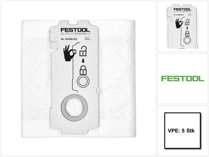 Actual product image Festool Selfclean filter bag SC-FIS-CT MINI/MIDI-2/5/CT15