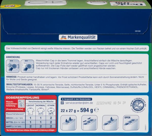 Immagine prodotto dm Denkmit Detergente per uso intensivo 3in1 Active Caps (22 Cicli di lavaggio, Lavare i baccelli)