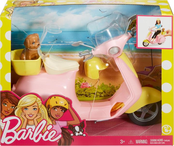 Image du produit Barbie Scooter et Petit Chien - Poupée Mannequin - 3 ans et +