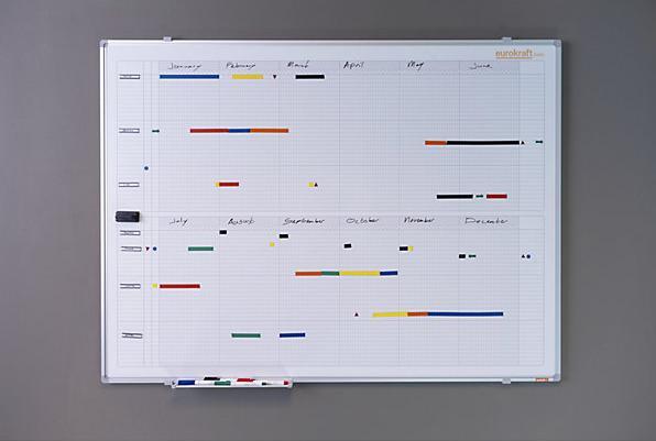Immagine prodotto eurokraft basic Lavagna per planning annuale, largh. x alt. 900 x 600 mm, per planning annuale. (1200 x 900 mm)
