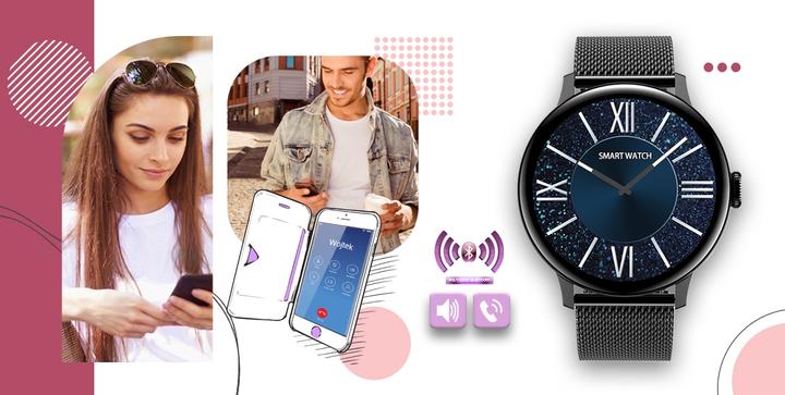 Image du produit Giewont Montre intelligente pour femme GW330-3 Bracelet en silicone noir-noir + Bracelet noir