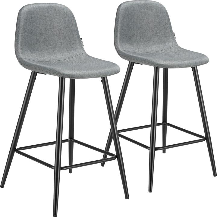 Image du produit tectake chaise de bar Willow avec dossier, rembourrée