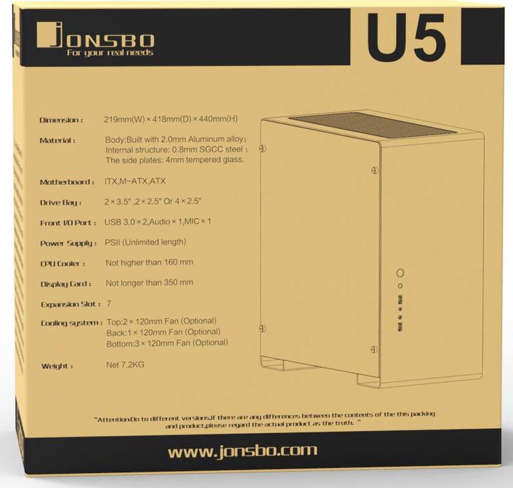 Produktbild Jonsbo U5 (ATX, mATX, Mini-ITX)