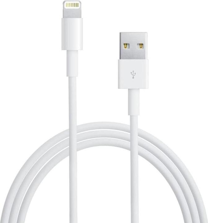 Produktbild - MD818 iPhone 5 Lightning Data Cable White (Round Pack) (1 m, USB 3.0)