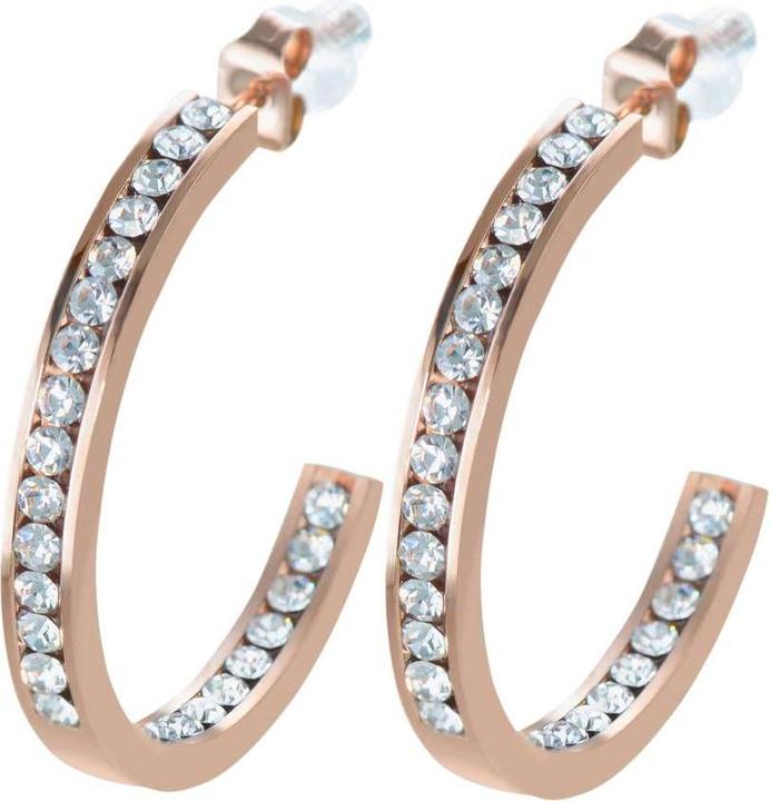 Image du produit Bijouteria Clous d'oreille (Acier chirurgical 316L, Cristallin, PVC, Revêtement PVD (couleur or))