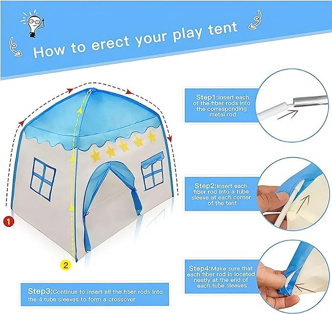 Image du produit Activity Board Tente de jeu pour enfants, maison de jeu d'intérieur, maison pour enfants, maison Fantasy, petit