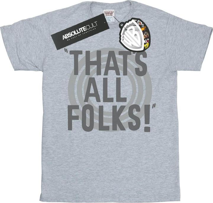 Produktbild Looney Tunes That's All Folks Text TShirt (XL)