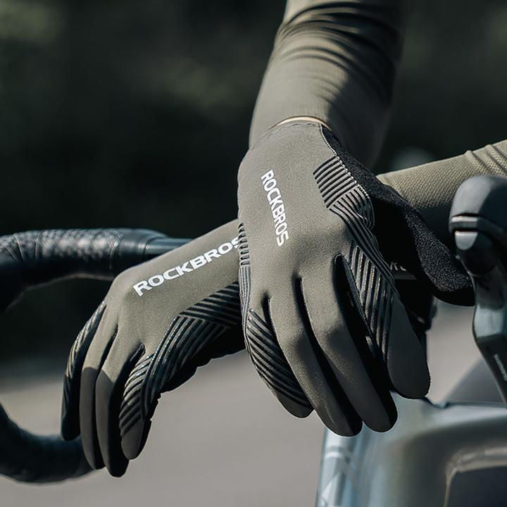 Actual product image Rockbros cycling gloves spring/summer/autumn, full, size: S - green (S)